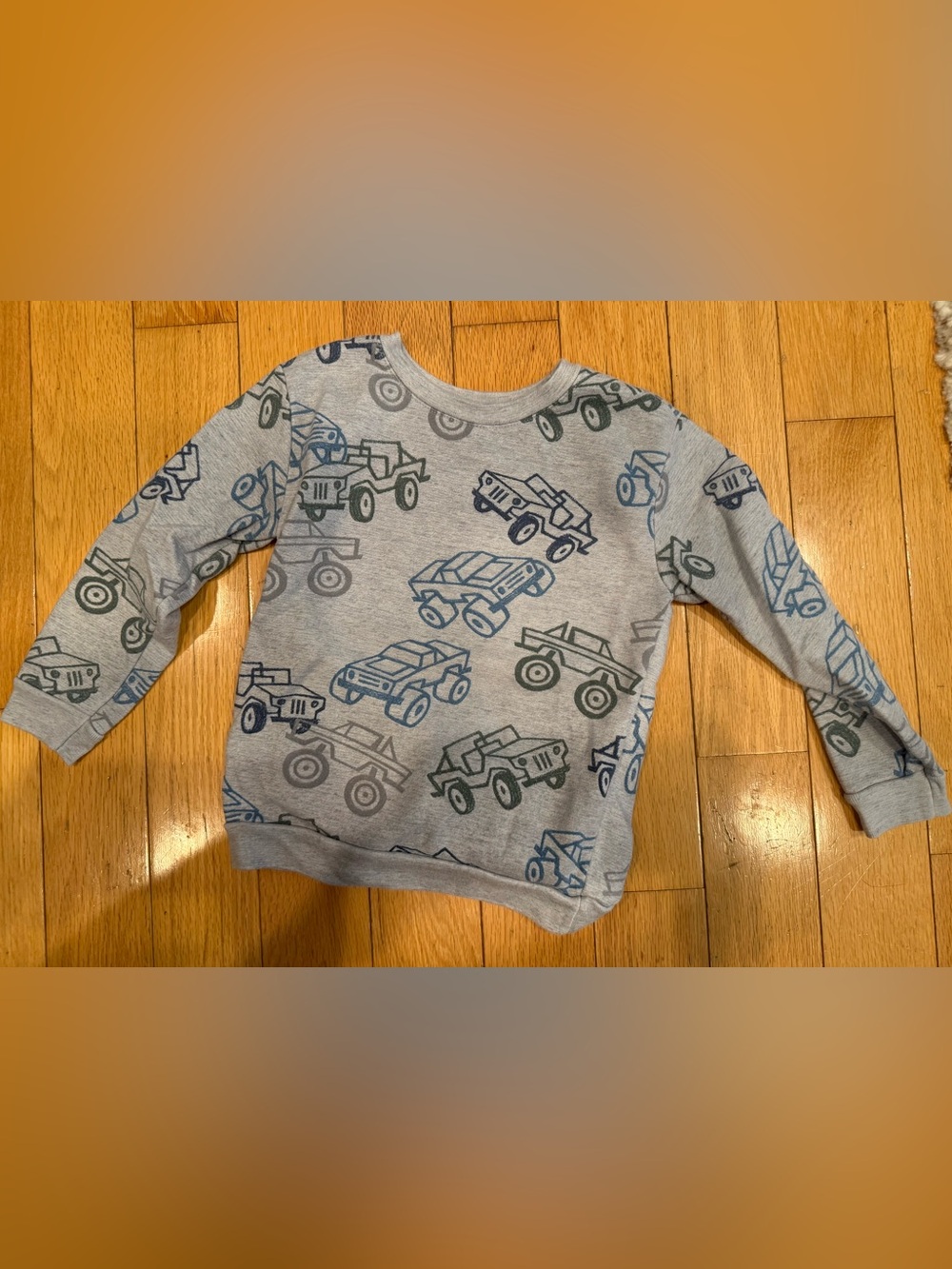 Garanimals Gray Sweatshirt with Blue Car Print Size 4T